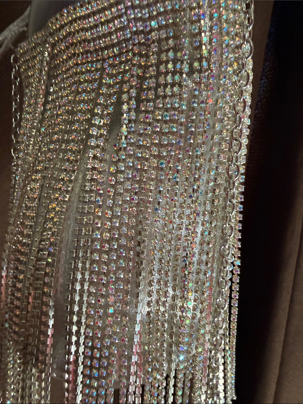 ANTONIO MELANI Silver Crystal Fringe Mini Bucket Bag - Picture 11 of 11